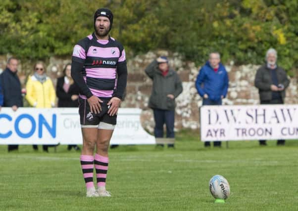 Frazier Climo converted all of Ayr's tries in the victory over Hawick. Pic: SNS