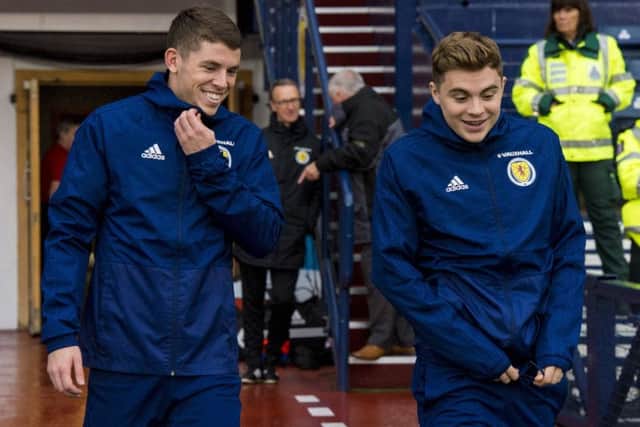 Ryan Christie, left, has been called into the Scotland squad. Pic: SNS