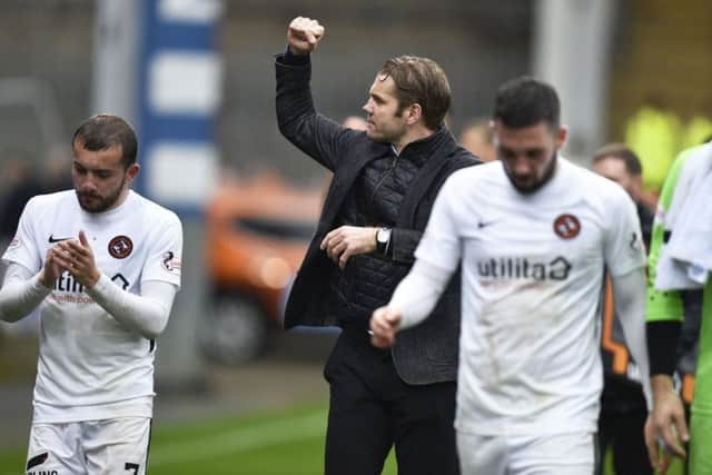 New Dundee United boss Robbie Neilson got the travelling fans back on side with a win. Picture: SNS.