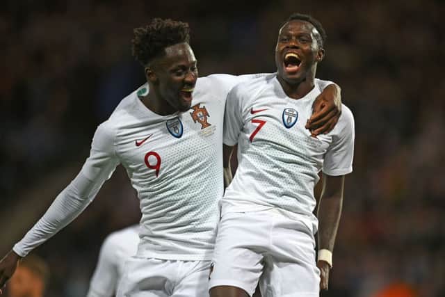 Portugal celebrate their goal. Picture: AFP/Getty