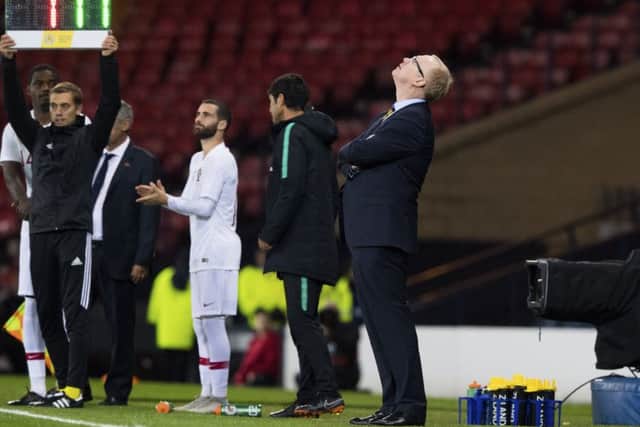 Scotland boss Alex McLeish was left looking for inspiration. Picture: SNS