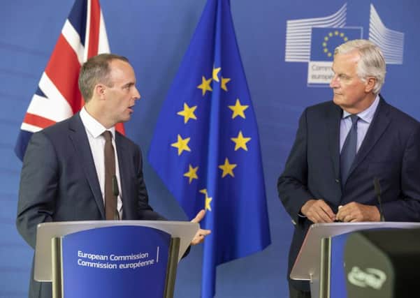 Negotiations are on a knife-edge after a hastily-arranged meeting on Sunday between EU chief negotiator Michel Barnier and Brexit Secretary Dominic Raab broke up without a breakthrough. Picture: AP Photo/Olivier Matthys