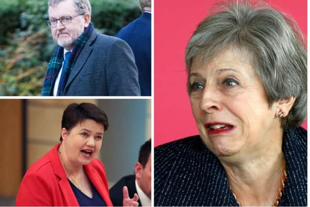David Mundell and Ruth Davidson have threatened to resign over proposed compromises on the Irish border in a Brexit deal. Pictures: PA Wire