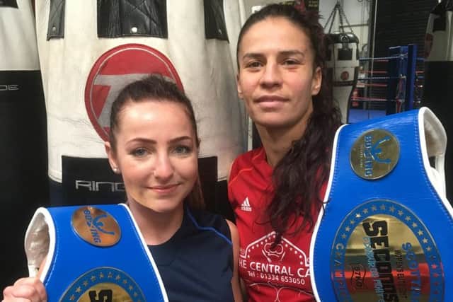 Glenrothes Boxing Club boxers Emma McCulloch and Eftychia Kathopouli