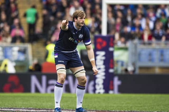 Richie Gray in action for Scotland during the 2018 Six Nations tournament - but could the lock be a doubt for next year's event? Picture: SNS Group