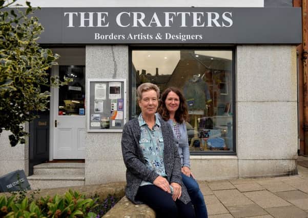 Irene Hume and Karen Nelson at The Crafters' Melrose shop.