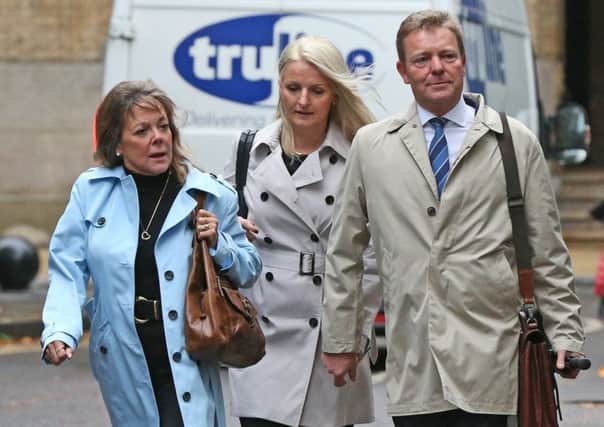 Conservative MP Craig Mackinlay (right), with his wife Kati Mackinlay (second left), arrive at Southwark Crown Court in London to face charges over his 2015 general election expenses. Picture; PA