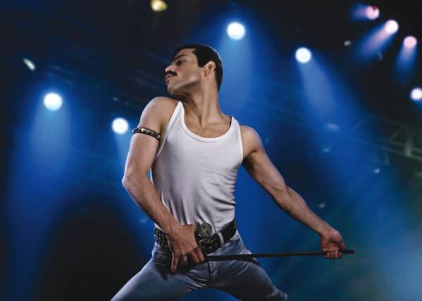 Rami Malek as Freddie Mercury in Bohemian Rhapsody