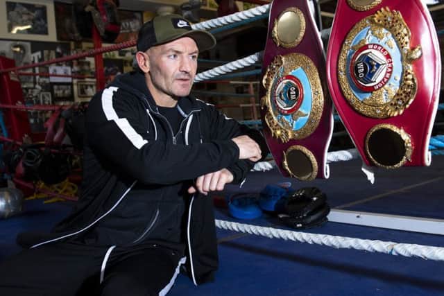 Scott Harrison looks ahead to his December comeback fight. His opponent has yet to be named. Picture: Ross MacDonald/SNS