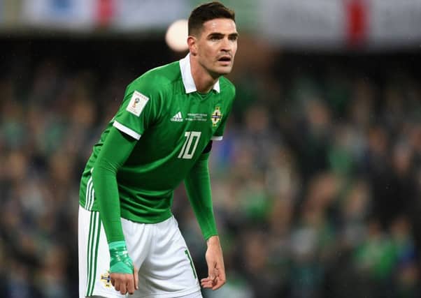 The IFA are set to invoke a rarely-used FIFA ruling that effectively allows them to block Kyle Lafferty from playing for Rangers. Picture: Getty Images