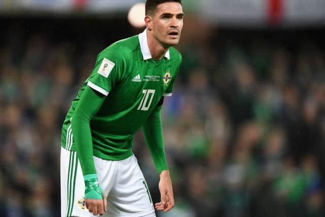 The IFA are set to invoke a rarely-used FIFA ruling that effectively allows them to block Kyle Lafferty from playing for Rangers. Picture: Getty Images