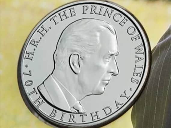 A 5 coin commemorating the 70th birthday of Prince Charles has been released (Photo: Royal Mint