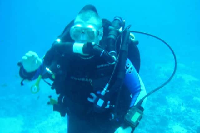 Diver Lex Warner. Picture: SWNS
