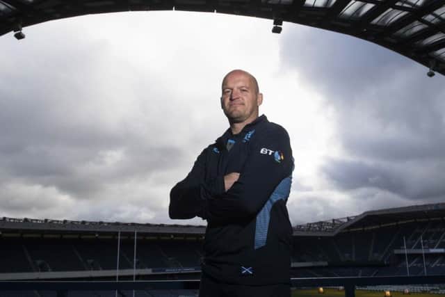 Gregor Townsend at BT Murrayfield ahead of the Scotland squad annoucement.