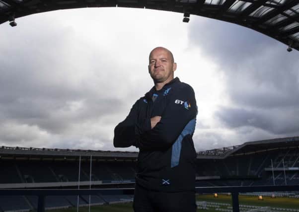 Gregor Townsend at BT Murrayfield ahead of the Scotland squad annoucement.