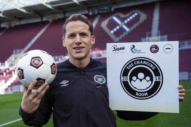 Hearts captain Christophe Berra is backing a new men's mental health campaign. Picture: SAMH