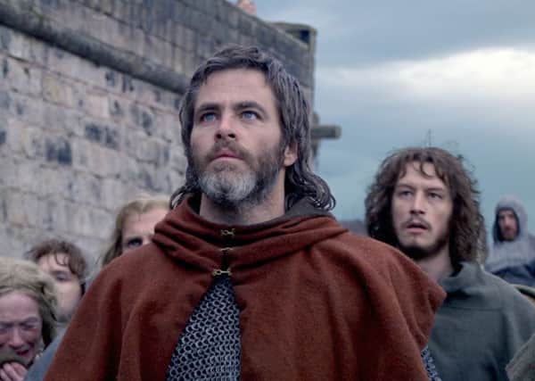 Chris Pine as Robert the Bruce in 'Outlaw King', which is released on Netflix on 9 November