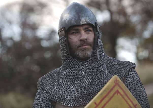 Chris Pine as Robert the Bruce in 'Outlaw King'
.