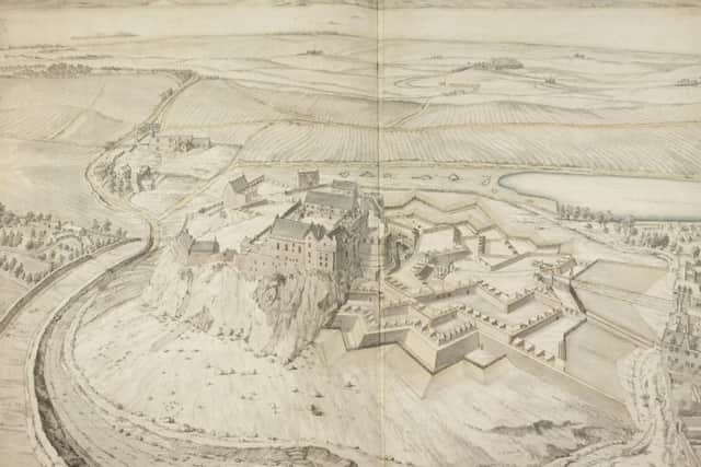 The planned fortification of Edinburgh Castle designed in 1690, the year after the Battle of Killiecrankie. PIC:  Courtesy of British Library.