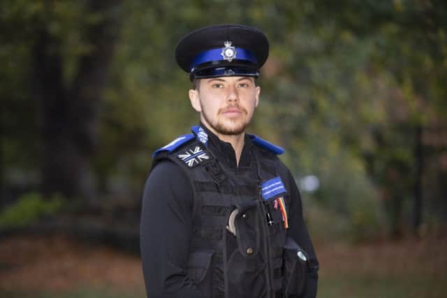 Connor Freel who is a transgender PCSO and has experienced hate crime. Picture: SWNS