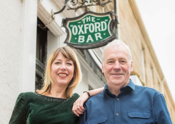 Harry Cullen with Kirsty Grant, who is taking the helm of the pub made famous by Ian Rankin. Picture: Ian Georgeson