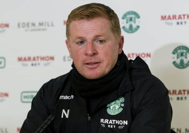 Hibs boss Neil Lennon talks to the media ahead of his side's trip to play Celtic. Picture: Ross MacDonald/SNS