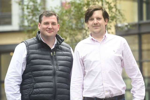 From left: Robin Knox and Paul Walton, founders of smart home security company Boundary. Picture: Greg Macvean.