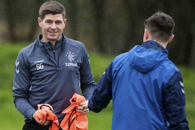Rangers manager Steven Gerrard says his team talk will be easy ahead of the game against Hamilton. Photograph: Paul Devlin/SNS