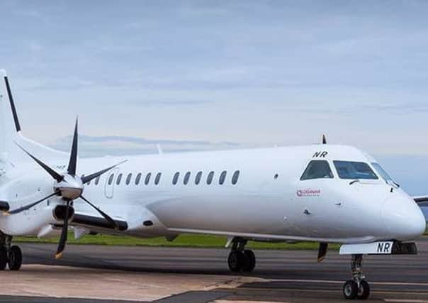 One of the Saab 2000 turboprop aircraft in Loganairs fleet. Picture: Contributed