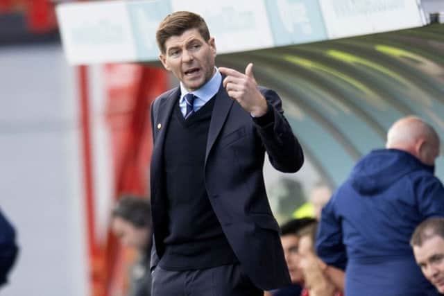 Steven Gerrard was unhappy with Rangers' perfoprmance at Hamilton. Picture: SNS.