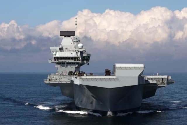 HMS Queen Elizabeth has been getting lots of good publicity for the MoD recently, but the Royal Navy is much reduced (Picture: Dan Rosenbaum FRPU)