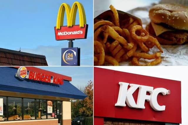 The number of fast food outlets has risen by almost a third in nearly every Scottish council area over the past eight years