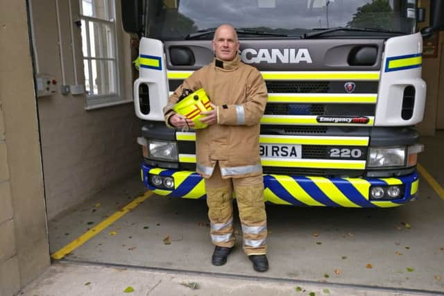 GV of the fire station based at Gordonstouns School near Elgin