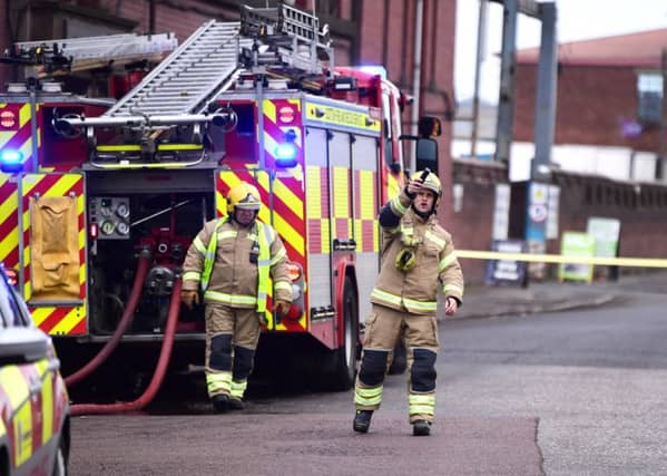Police, ambulance and fire crews are at the scene around South Street and a cordon has been put in place in the area..
Picture; John Devlin