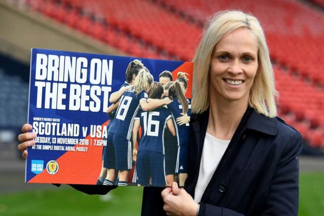 Scotland Women's head coach Shelley Kerr announces the November friendly with the USA. Picture: Alan Harvey/SNS