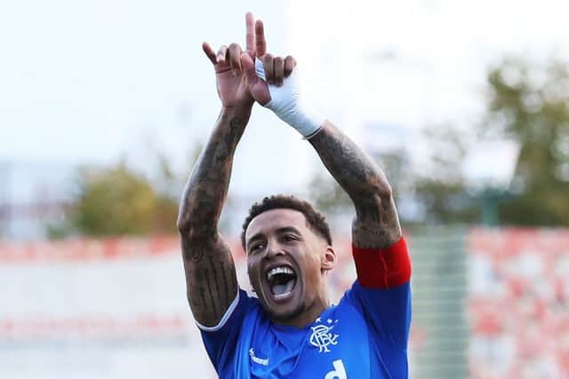 James Tavernier celebrates scoring for Rangers. Picture: Getty Images