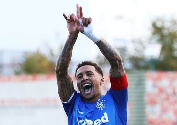 James Tavernier celebrates scoring for Rangers. Picture: Getty Images