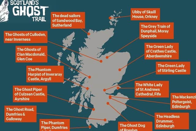The new ghost trail map has been created to allow visitors to trace Scotland's bloody past to sites like Glen Coe and Culloden.