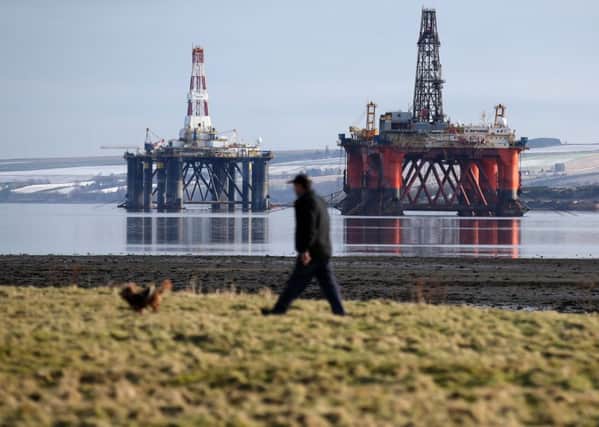 The Cromarty Firth makes a sheltered and scenic harbour for oil platforms (Picture: Andrew Milligan/PA)