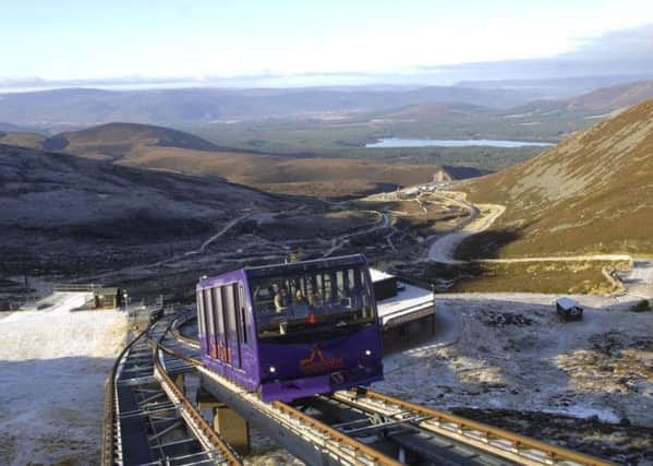 The CairnGorm funicular, taking passengers above the snowline PIC: Ian Rutherford for The Scotsman