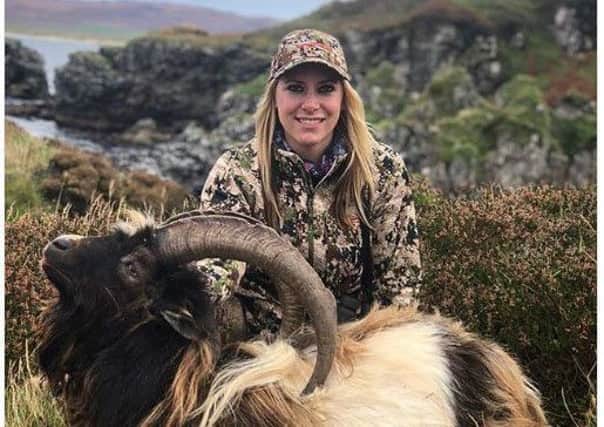 Larysa Switlyk, an American reality star, posted several images on social media in which she posed with dead animals she shot during a trip to Scotland