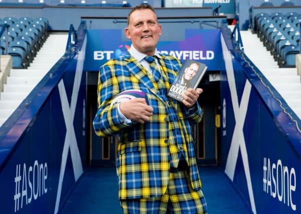 Doddie Weir was back at BT Murrayfield yesterday to launch his autobiography. Picture: SNS.