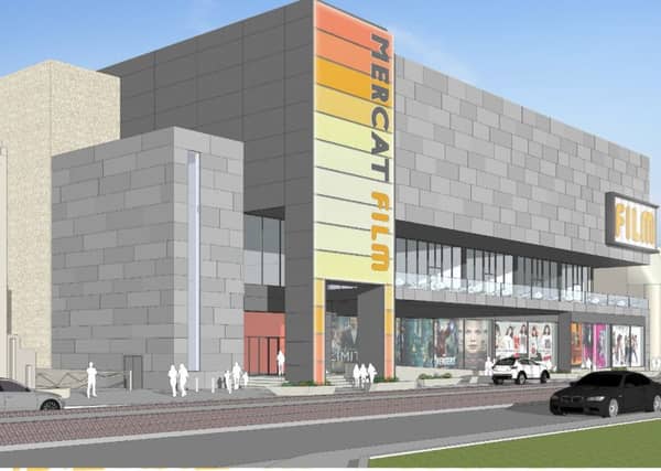Kirkcaldy cinema plans - artist's impression of how a cinema would look at the promenade - site of the old Kirkcaldy Swimming Pool. Picture taken from a Savil's brochure in September 2018.
Prom esplanade Mercat La Salle lasalle regeneration waterfront