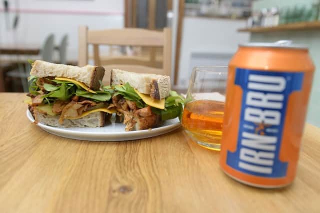 The Jackfruit is roasted after Irn Bru is poured on it. Picture: SWNS