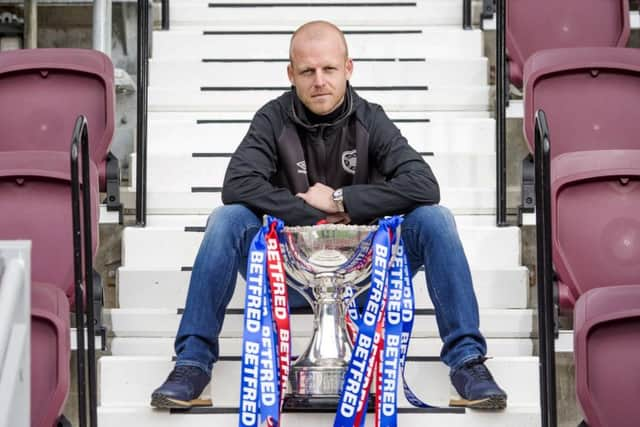 Hearts' Steven Naimsith ahead of the Betfred Cup semi-final with Celtic. Picture: Gary Hutchison/SNS