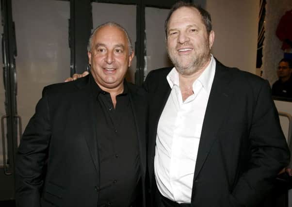 Sir Philip Green (L) with Harvey Weinstein. Picture: REX/Shutterstock