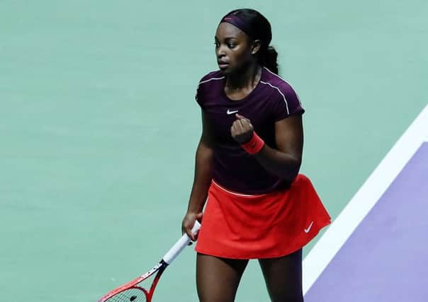 Sloane Stephens fought back to beat Karolina Pliskova. Picture: Yong Teck Lim/Getty Images for the WTA