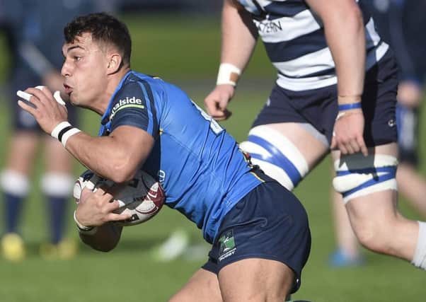 Edinburgh and Scotland winger Damien Hoyland helped Watsonians beat Ayr. Picture: Greg Macvean