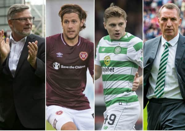 Hearts take on Celtic for a place in the Betfred Cup final. Pictures: SNS Group