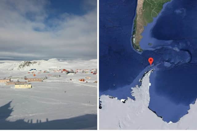 The attack took place on Bellingshausen station on King George Island in Antarctica. Pictures: Akulovz/Creative Commons/Google Maps